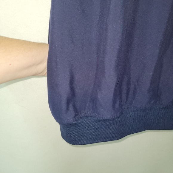 Eddie Bauer Golf Mens V Neck Sleeveless Vest Navy Blue Size Large‎ Windbreaker - Picture 4 of 12